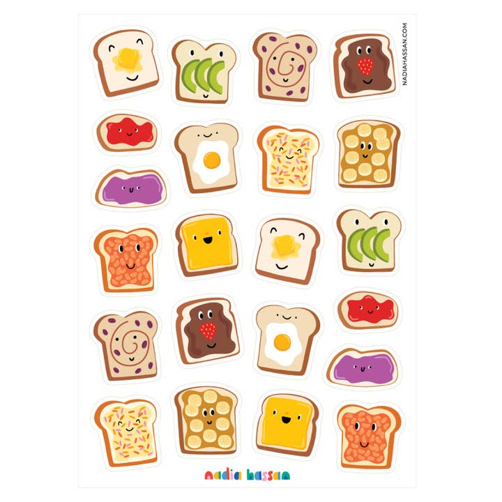 Make A Toast 5x7 Sticker Sheet (Copy) for wholesale by Nadia Hassan