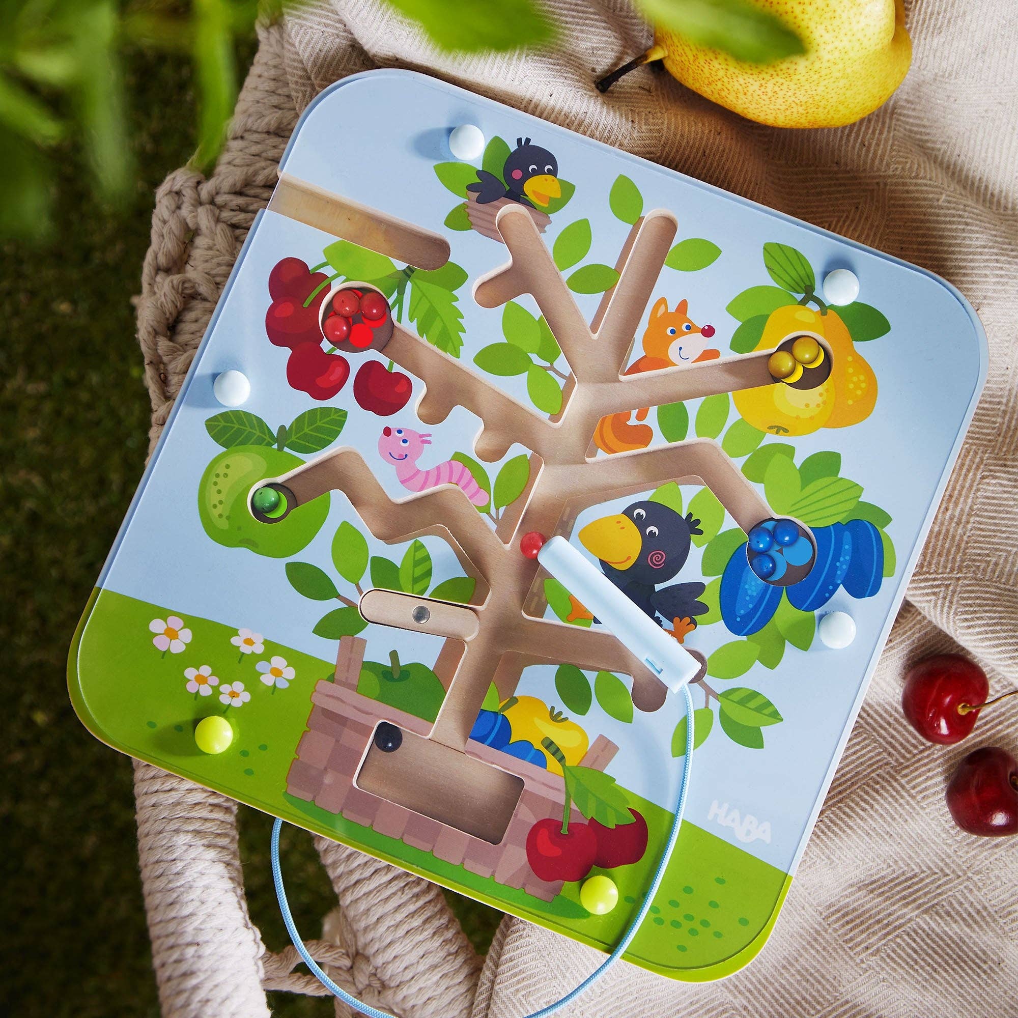 HABA USA - Wholesale Classic Toy - Kids - Orchard Maze Magnetic Sorting Game1