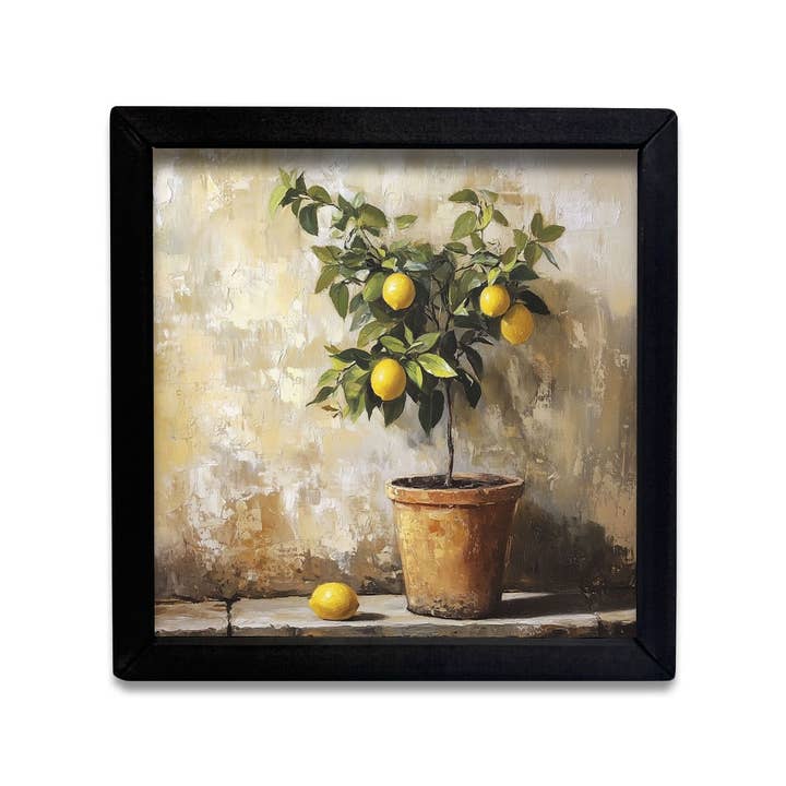 HMK687 Vintage Lemon Tree Box Frame for wholesale by JanMichaels Art & Home