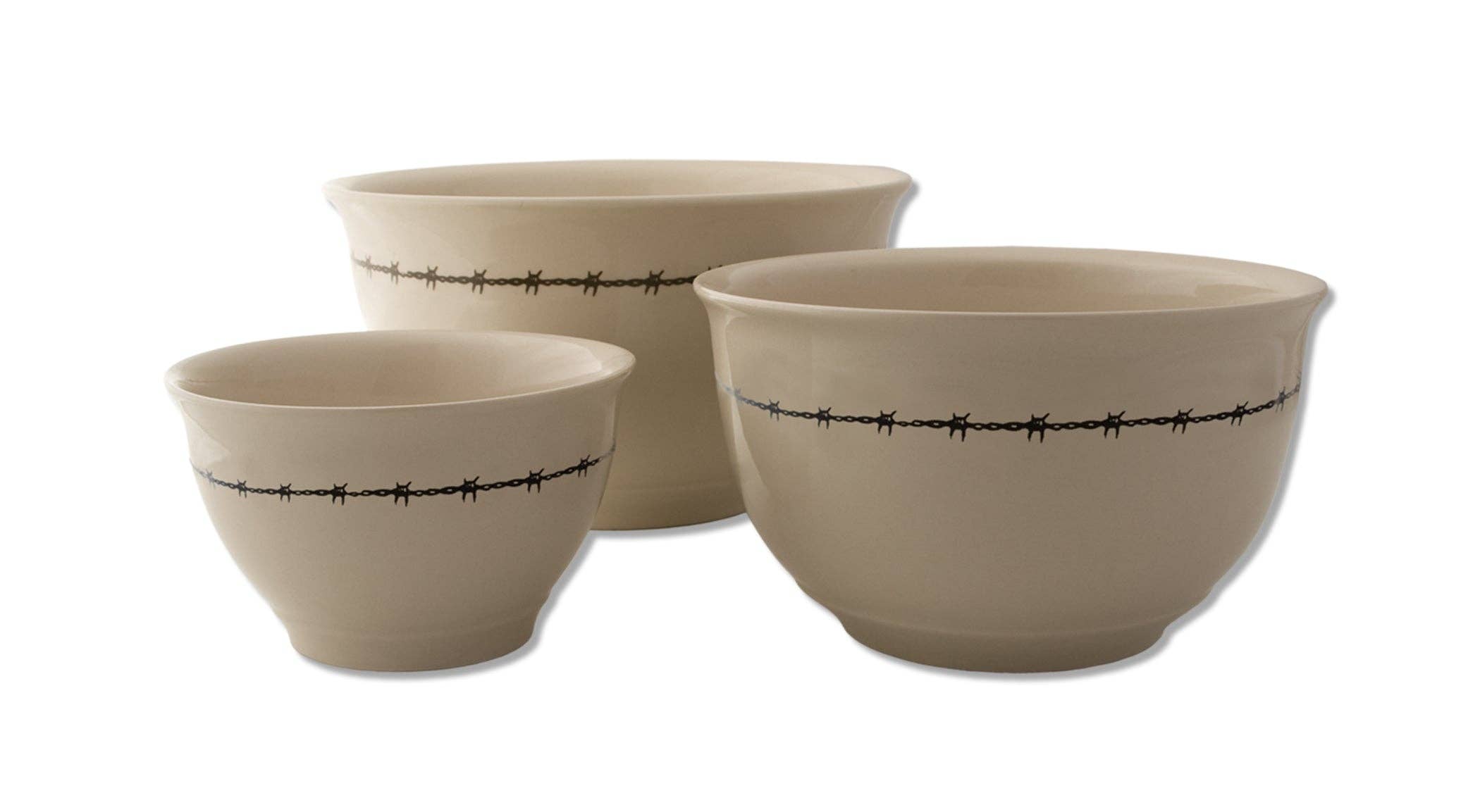 Country Barn USA – wholesale Mixing bowl – 3 Piece Stoneware Mixing Bowls - 3 Designs Available0