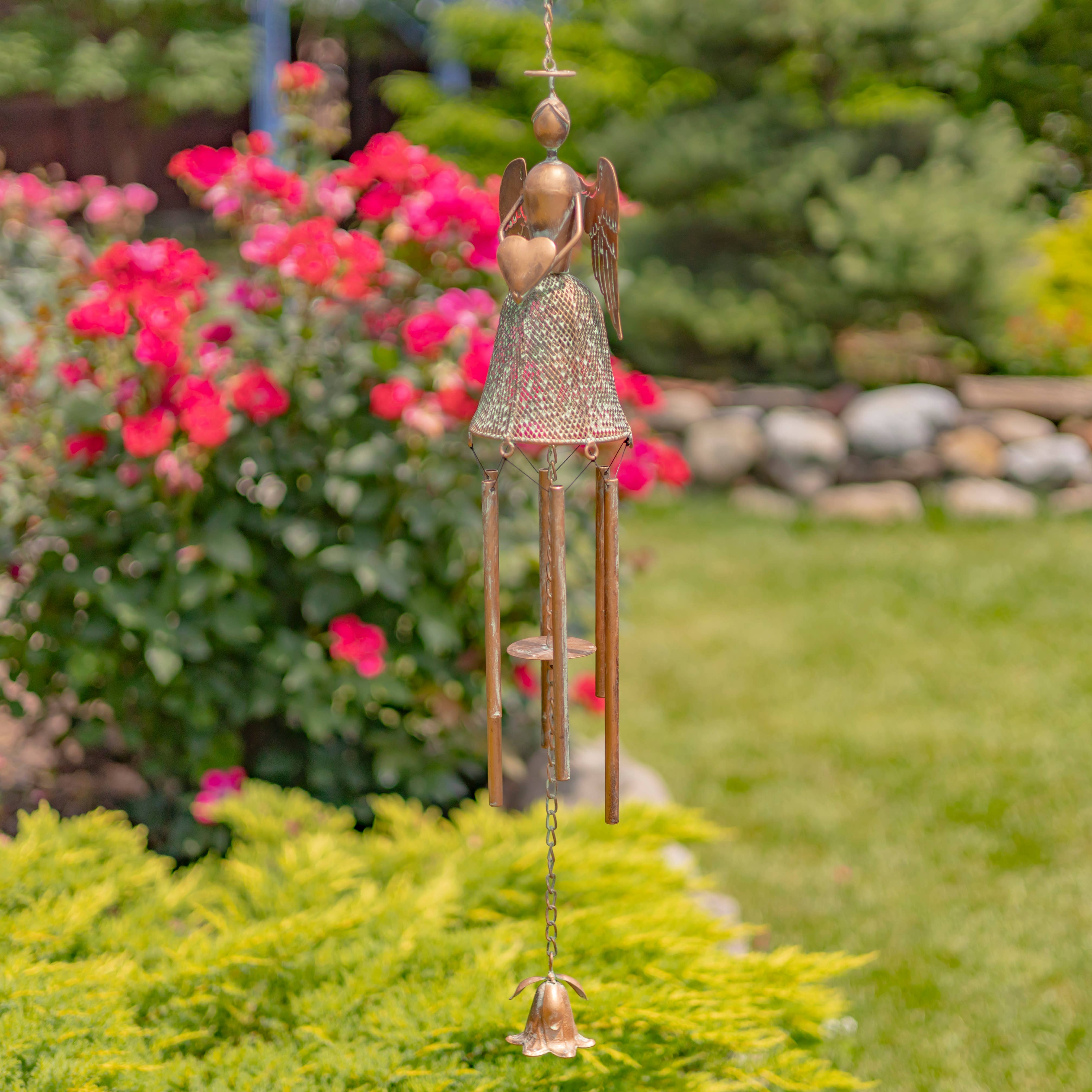 Zaer Ltd. International - Wholesale Wind Chime - 3 Assorted Hanging Angel Wind Chimes in Copper4
