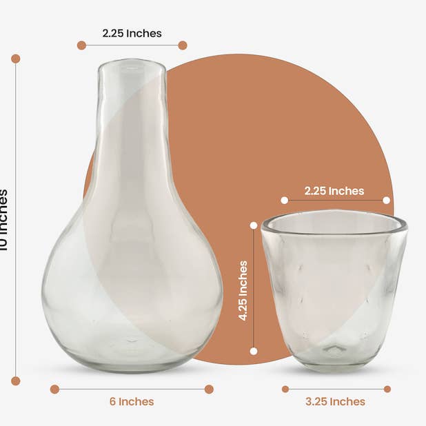 Casual Casita - Wholesale Carafe - Bedside Water Carafe and Glass Set