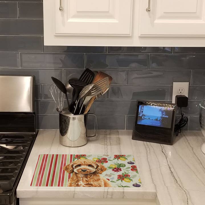 Miniatyr Aprikos Pudel Grönsaker Skärbräda WDK8363 för wholesale av Caroline's Treasures