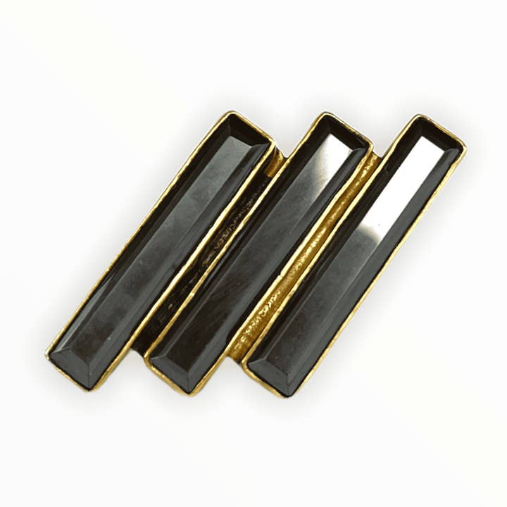 Hematite Tasha Adjustable ADMK Ring for wholesale by ADMK Jewelry