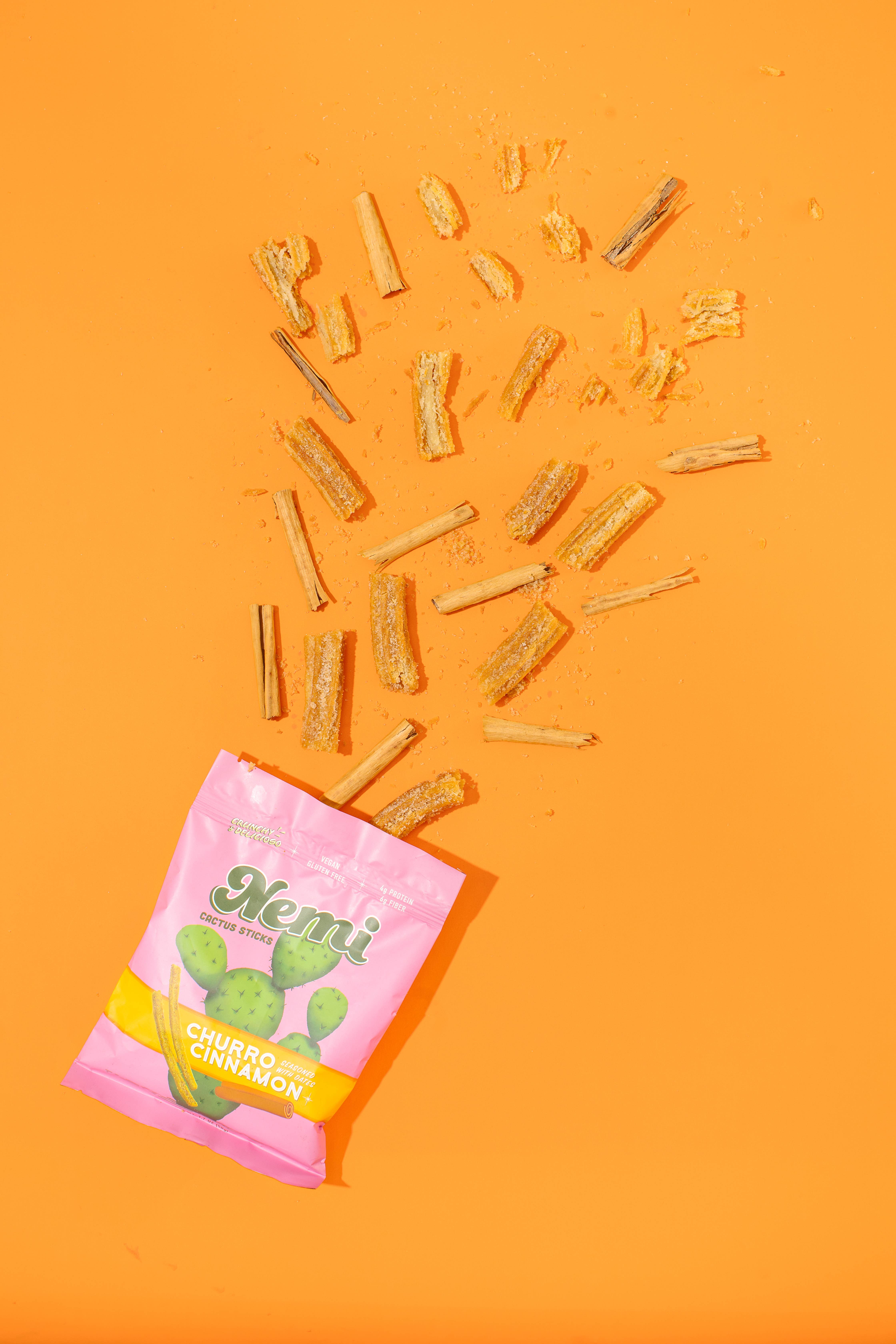 Nemi Snacks - Vendita all'ingrosso Snack soffiati - Churro alla cannella - Snack croccante di cactus nopales Nemi7