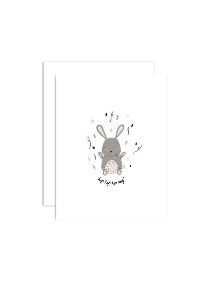Hop Hop Hooray - Congratulations/Celebration Greeting Card for wholesale by peach & paperie