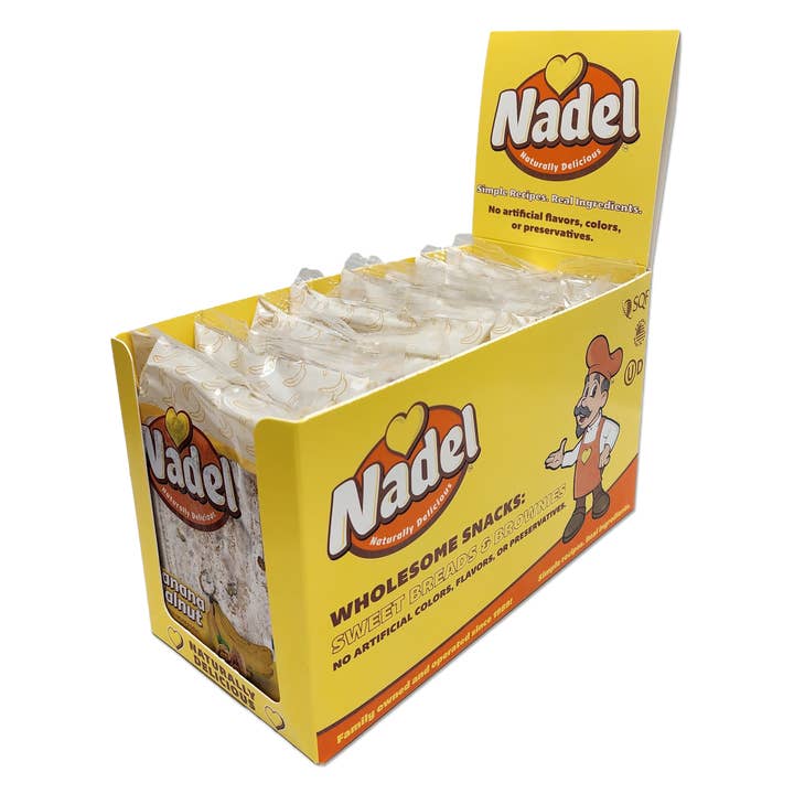 Nadel - Naturally Delicious - Wholesale Cake - Banana Walnut Bread, 24/4 oz Grab&Go Cake Slices
