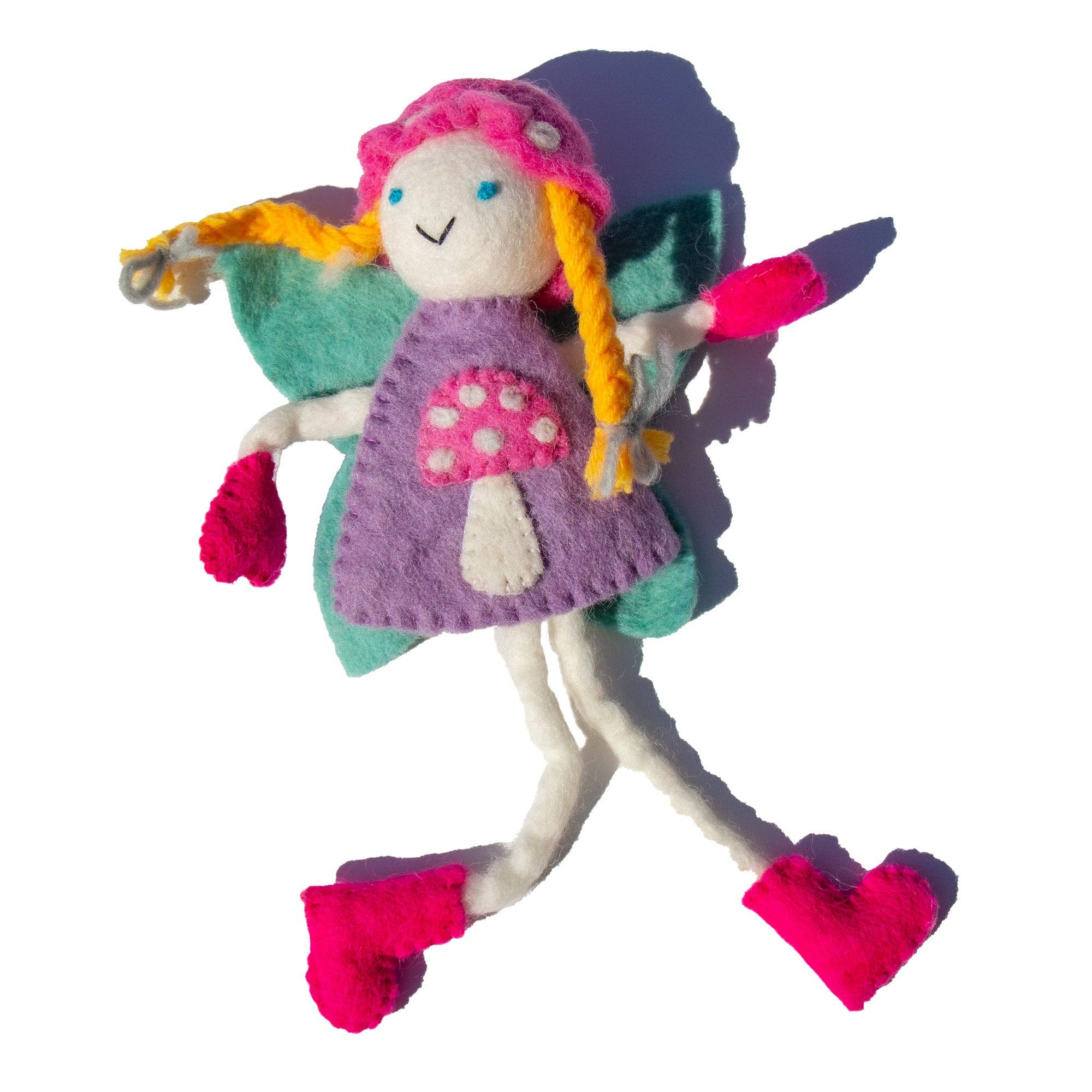 Global Crafts – wholesale Tooth fairy pillow – Child – Mushroom Bonnet Tooth Fairy Pillow Blonde Pink4