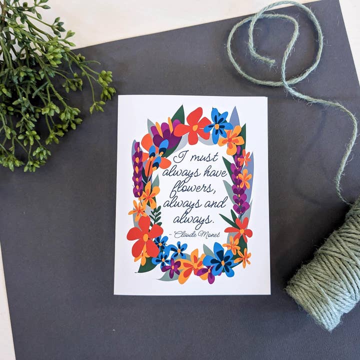 Always Flowers Blank Card for wholesale by Meg Huff Photography & Art