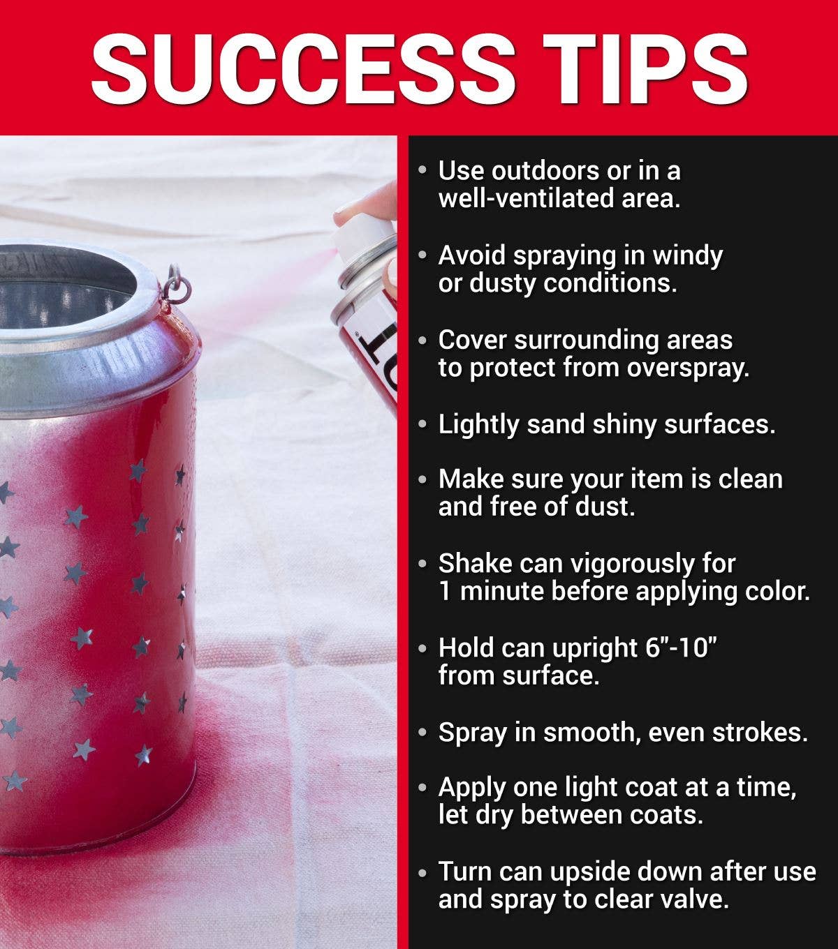 Ilovetocreate - Wholesale Paint Set - COLORSHOT Gloss Spray Paint Stiletto (Red) 10 oz.6