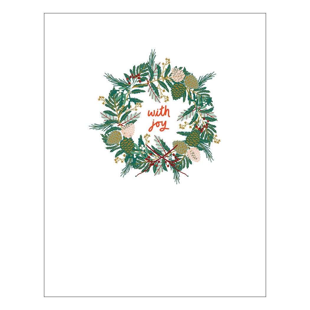 Studio Eleven Papers – wholesale Season’s Greetings card – Wreath Making Holiday Card1