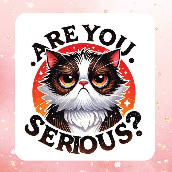 Estás a Sério? Autocolante de Vinil Humor Amante de Gatos Engraçado por atacado de London Luxury Candles