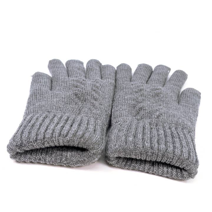 Black Ginger – wholesale Gloves – Men’s – Mens Knitted Gloves - Grey4