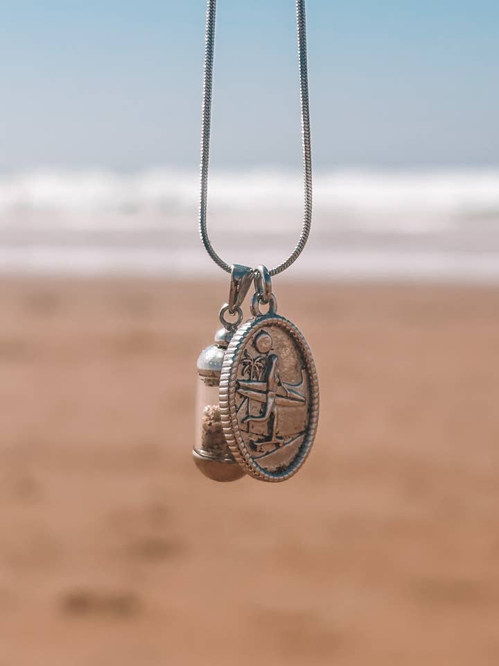 Laguna Beach Pendant Skategirl necklace silver for wholesale by Laguna Treasures