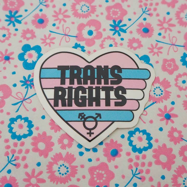 Trans Rights Vinyl Sticker for wholesale by Hand Over Your Fairy Cakes