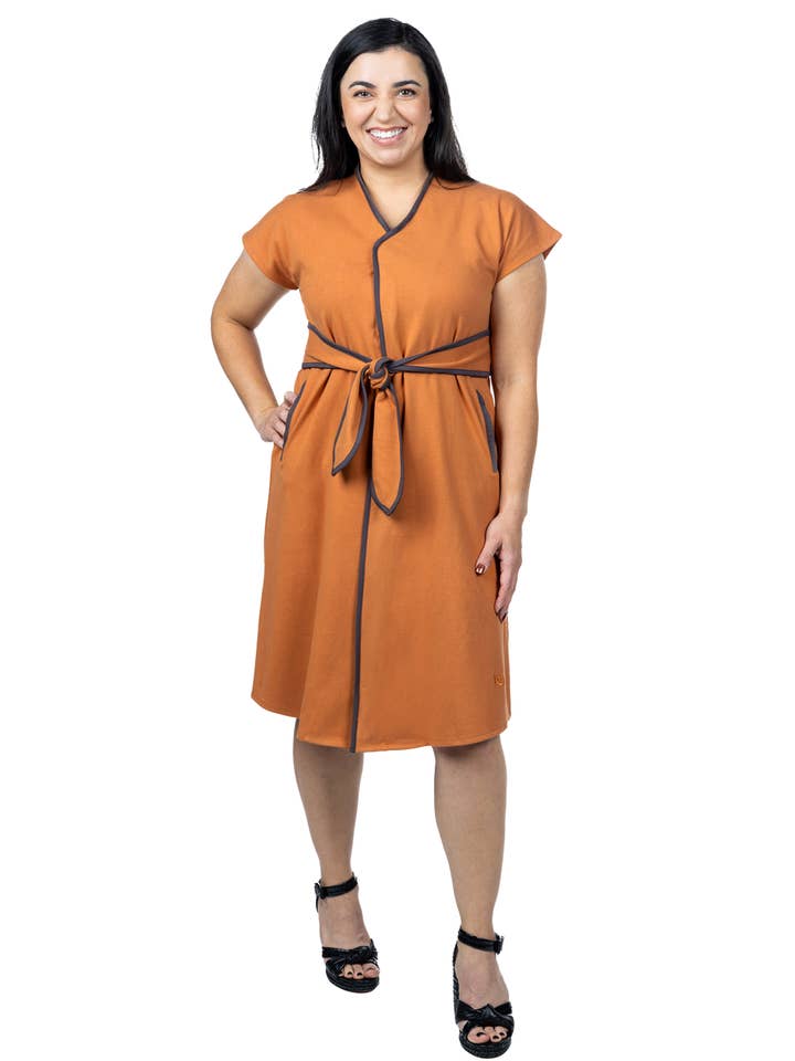 Vestido Midi Kristin com Bolsos por atacado de KickIt Pajamas