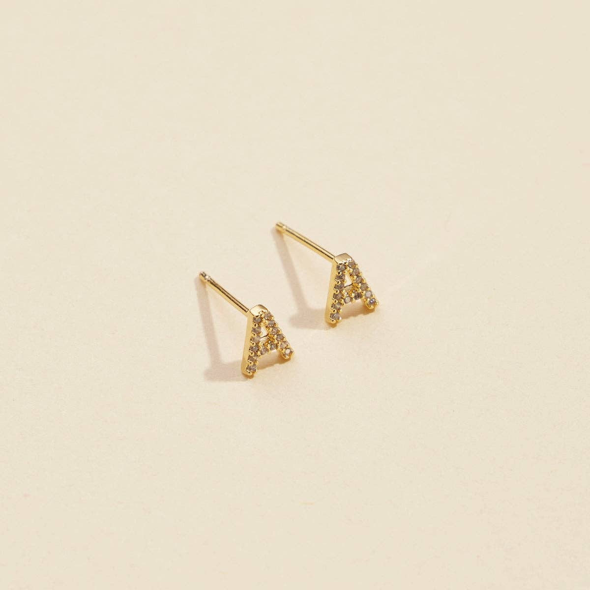 Lilla Haven - Wholesale Stud/Post Earrings - Initial Letter Stud Earrings – 12 Pack Bundle in Gold or Silver3