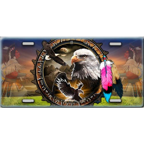 Plaque d'immatriculation Native American Eagle pour la vente par Make It Yours
