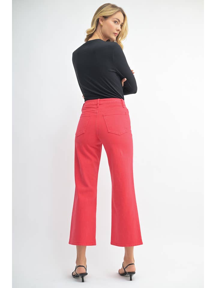 Just USA Jeans - Wholesale Jeans - Women's - JP239 - RED - Slim Wide Leg3