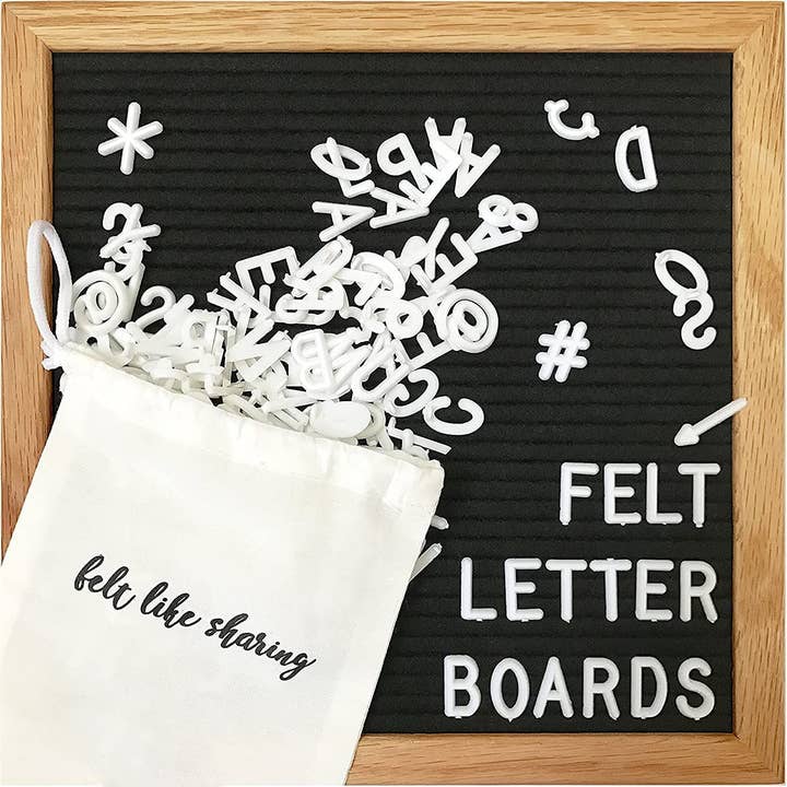 Felt Like Sharing - Wholesale Sign - Black Felt Letter Board - 10x10 Inches