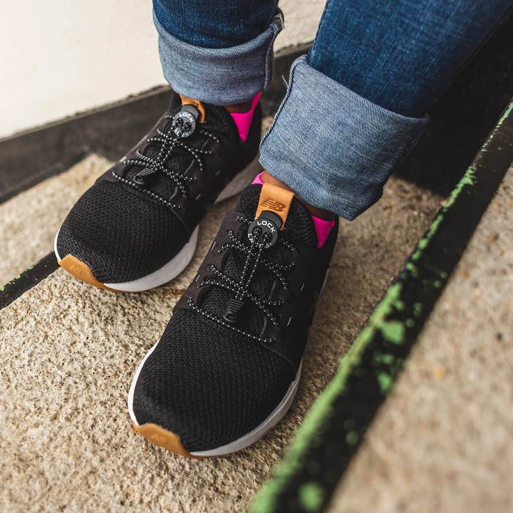 LOCK LACES - Wholesale Shoelaces - Men's - Black No-Tie Elastic Men's Shoelaces