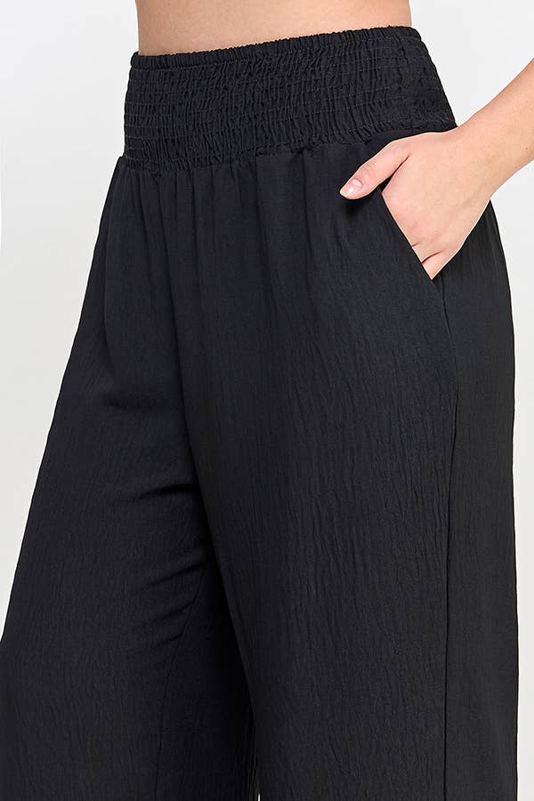 Haute Fox Plus Size & Contemporary - Vente Pantalon – femme - Pantalon grande taille à jambes larges avec taille smockée - WG18356-P3