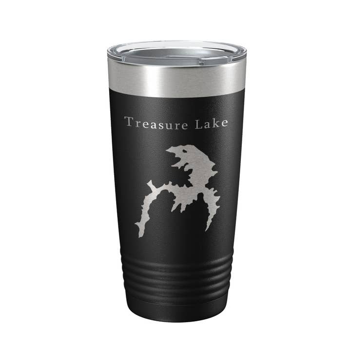 Treasure Lake Map Tumbler Travel Mug Insulated Laser Engraved Coffee Cup Georgia 20 oz for wholesale by CarveBright