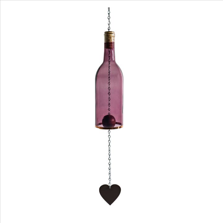 Blue Ridge Mountain Gifts - Wholesale Wind Chime - Wind Chimes Made From Glass Wine Bottles with Copper Trim8
