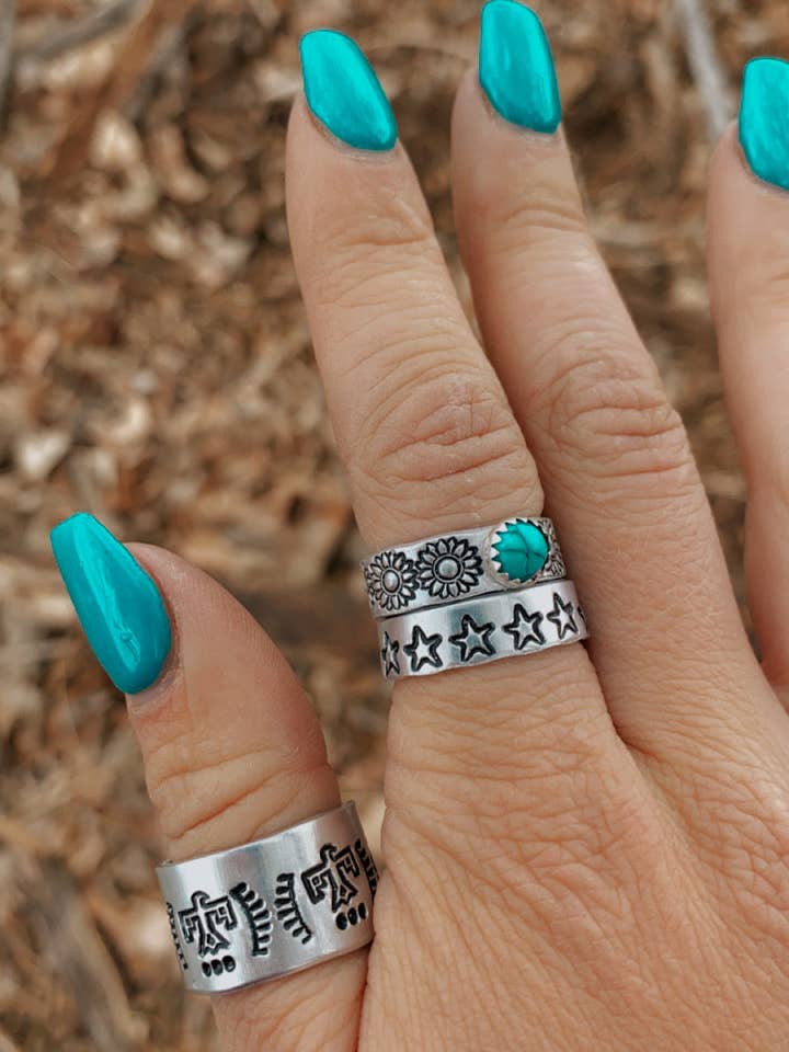 Sunflower Stacker Ring for wholesale by Diamond Basin Design Co.