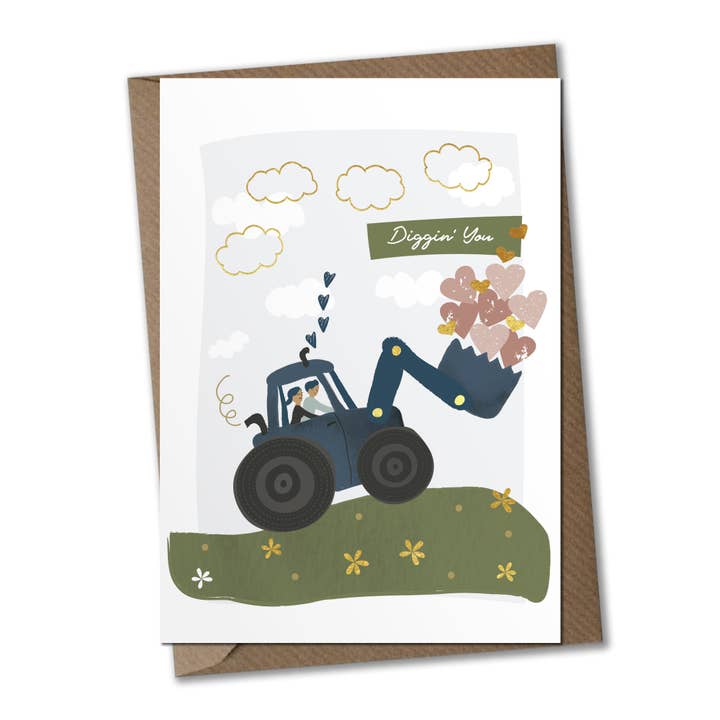 Diggin 'You - Kærlighedskort, jubilæumskort, valentinskort for engroshandel hos Pixel & Bloom