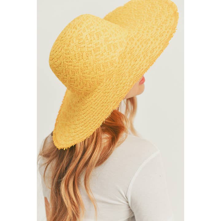 Hana - Wholesale Straw Hat - Women's - Solid Floppy Sun Hat