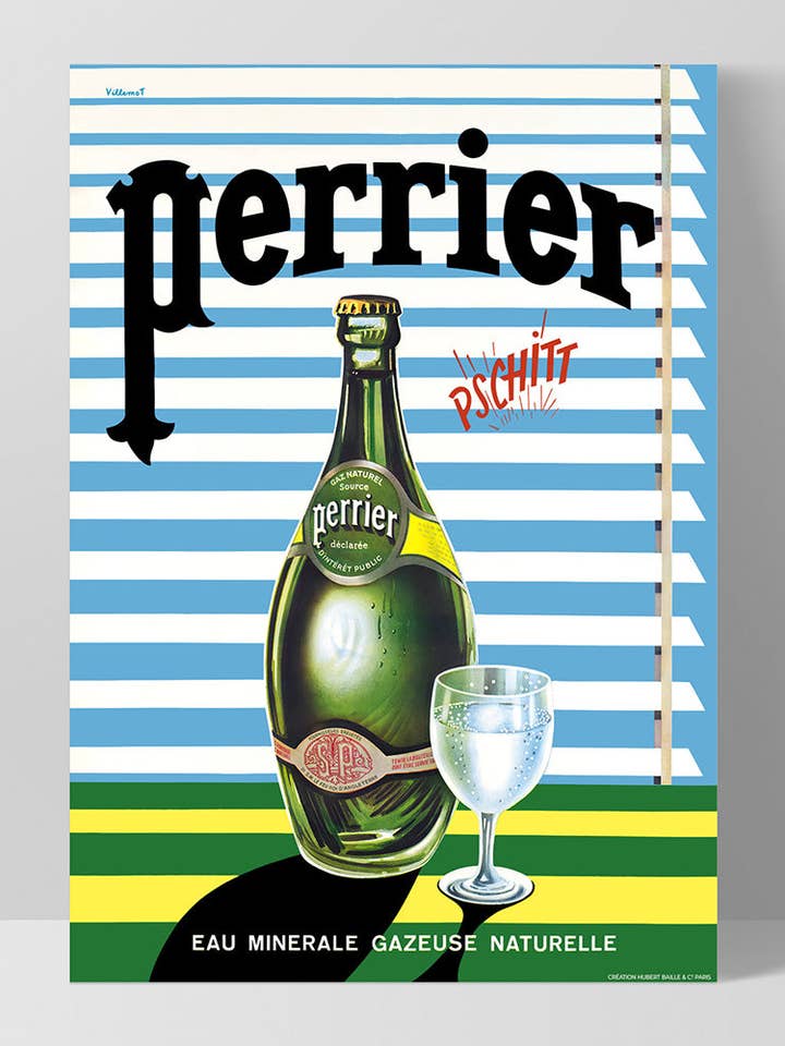 Perrier Pssct Blinds Villemot Affisch. Vintage Restaurerat Tryck för wholesale av PRINT AND PROPER