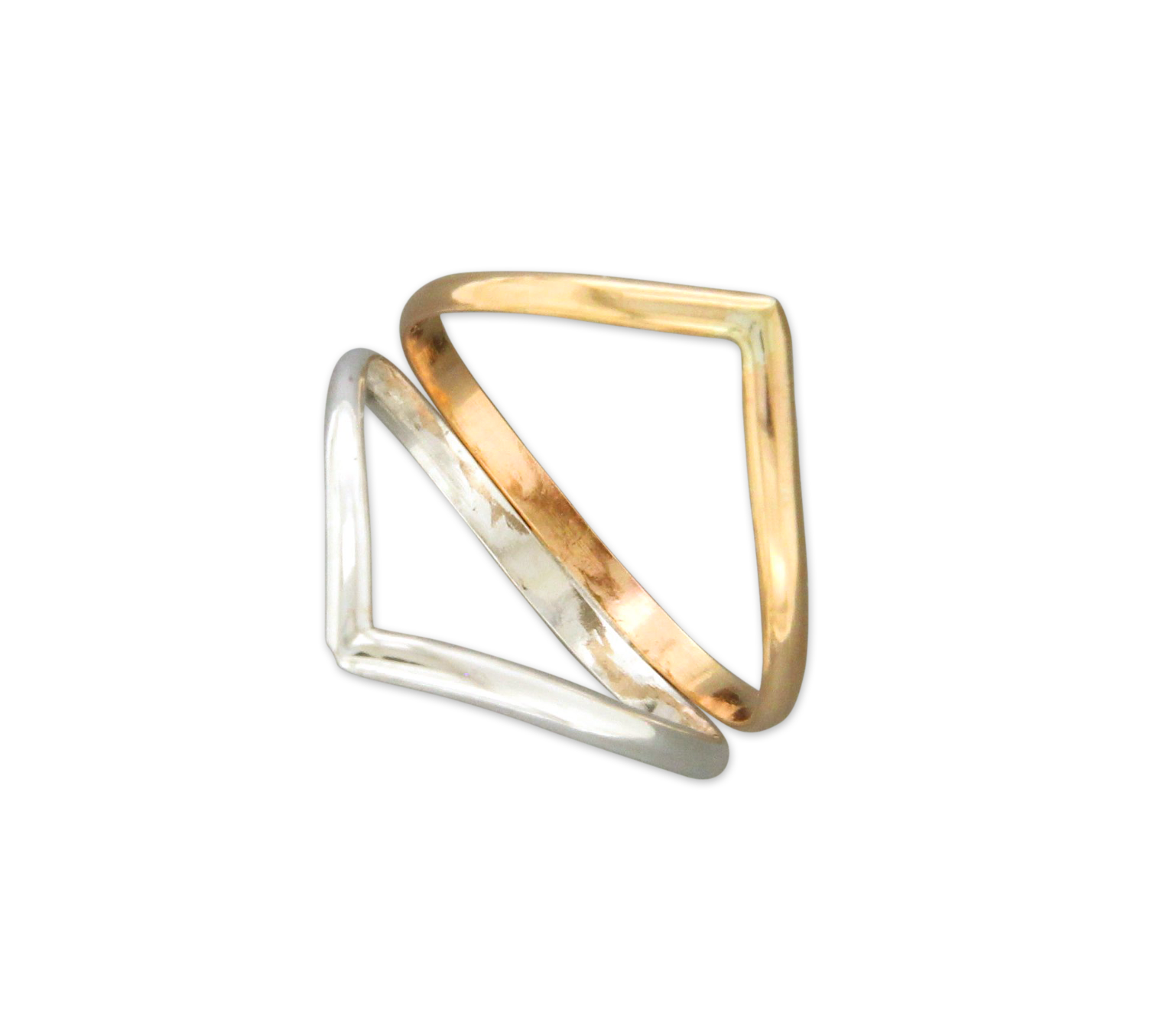 Mark Steel Jewelry - Vente Anneau/bague à empiler - Bague Double Chevron2