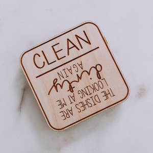 Dishwasher Magnet Clean Dirty, Clean Dirty Dishwasher Magnet Dirty Clean  Running, Dirty Clean Dishwasher Magnet Funny, Housewarming Gift 