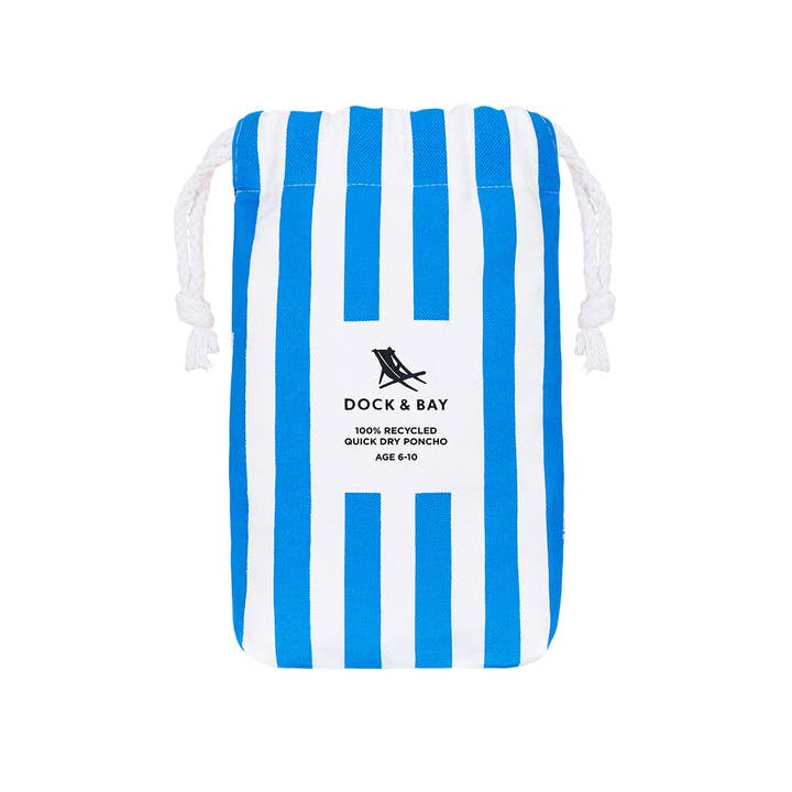 Until Pty Ltd - Wholesale Poncho towel – Child & baby - Dock & Bay Poncho Kids Cabana Collection 100% Recycled Bondi Blue4