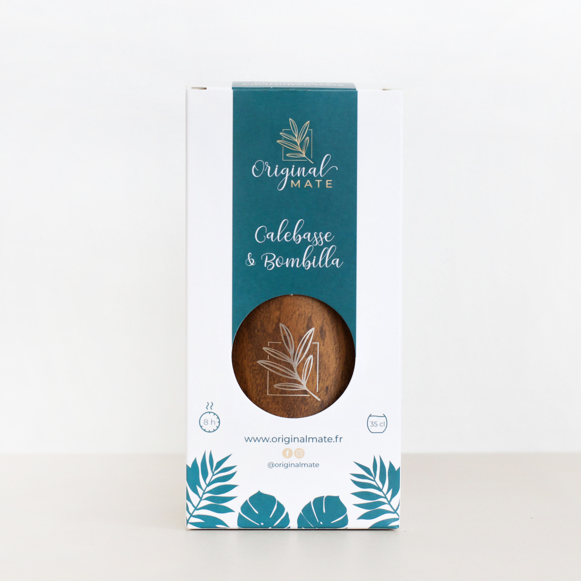 ORIGINAL MATE - Wholesale Insulated Mug/Tumbler - Wood effect insulated gourd and its bombilla2