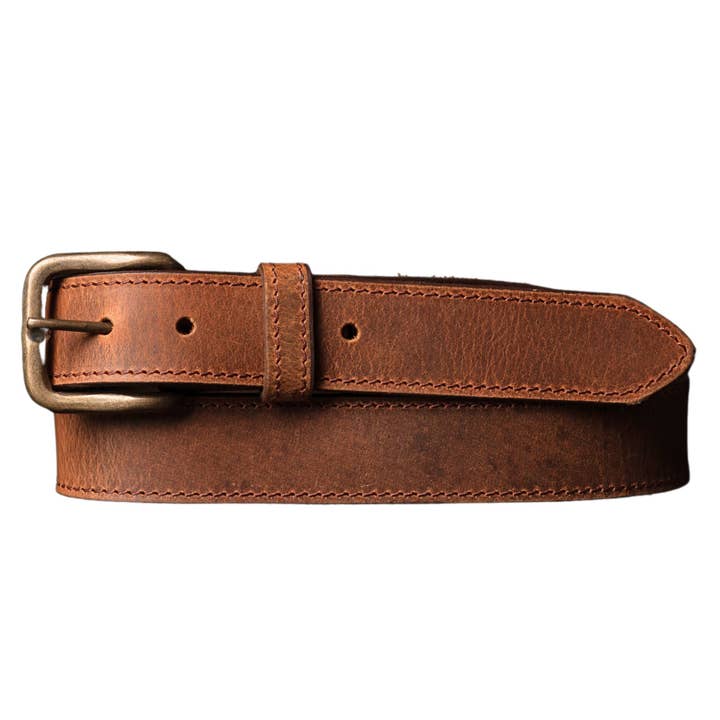 NAB LEATHER – wholesale Belt – Men's – The Voyager Belt - Stitched Full-Grain Distressed Leather Belt3