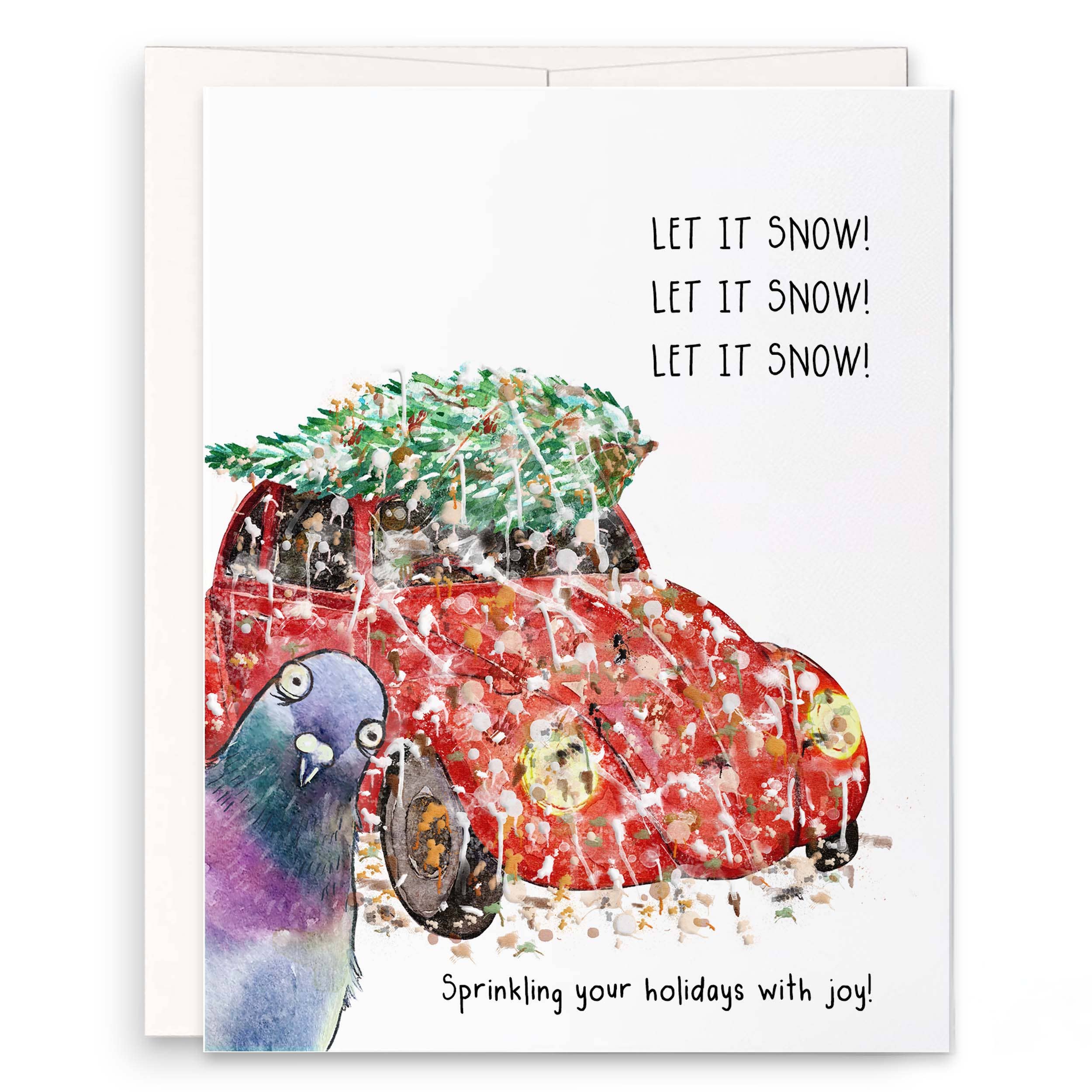 Liyana Studio - Wholesale Christmas Card - Pigeon Sprinkle Christmas - Funny Christmas Card0