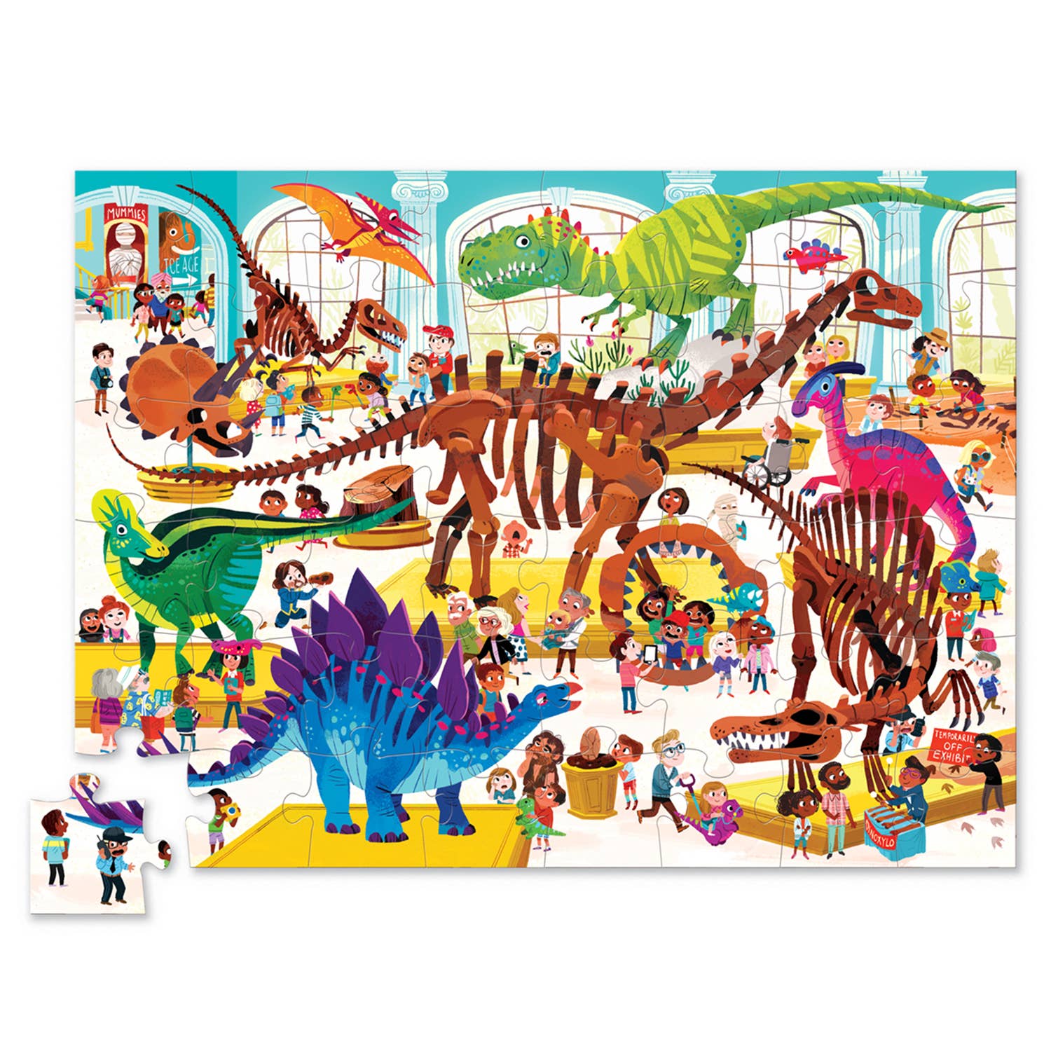 Hippychick - Vente Puzzle – enfant - Puzzle de sol 48 pièces FSC Musée des dinosaures Crocodile Creek2