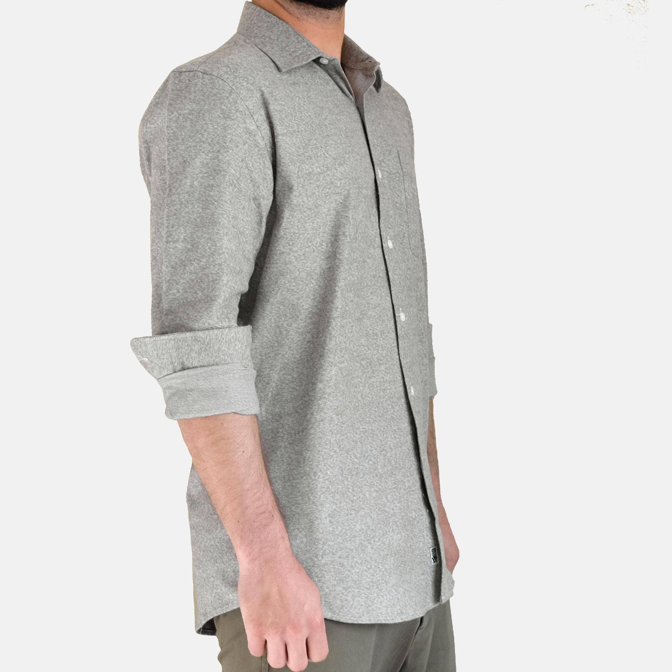 EKZO - Wholesale Button Down Shirt - Men's - Flannel Shirt Heather Sage0