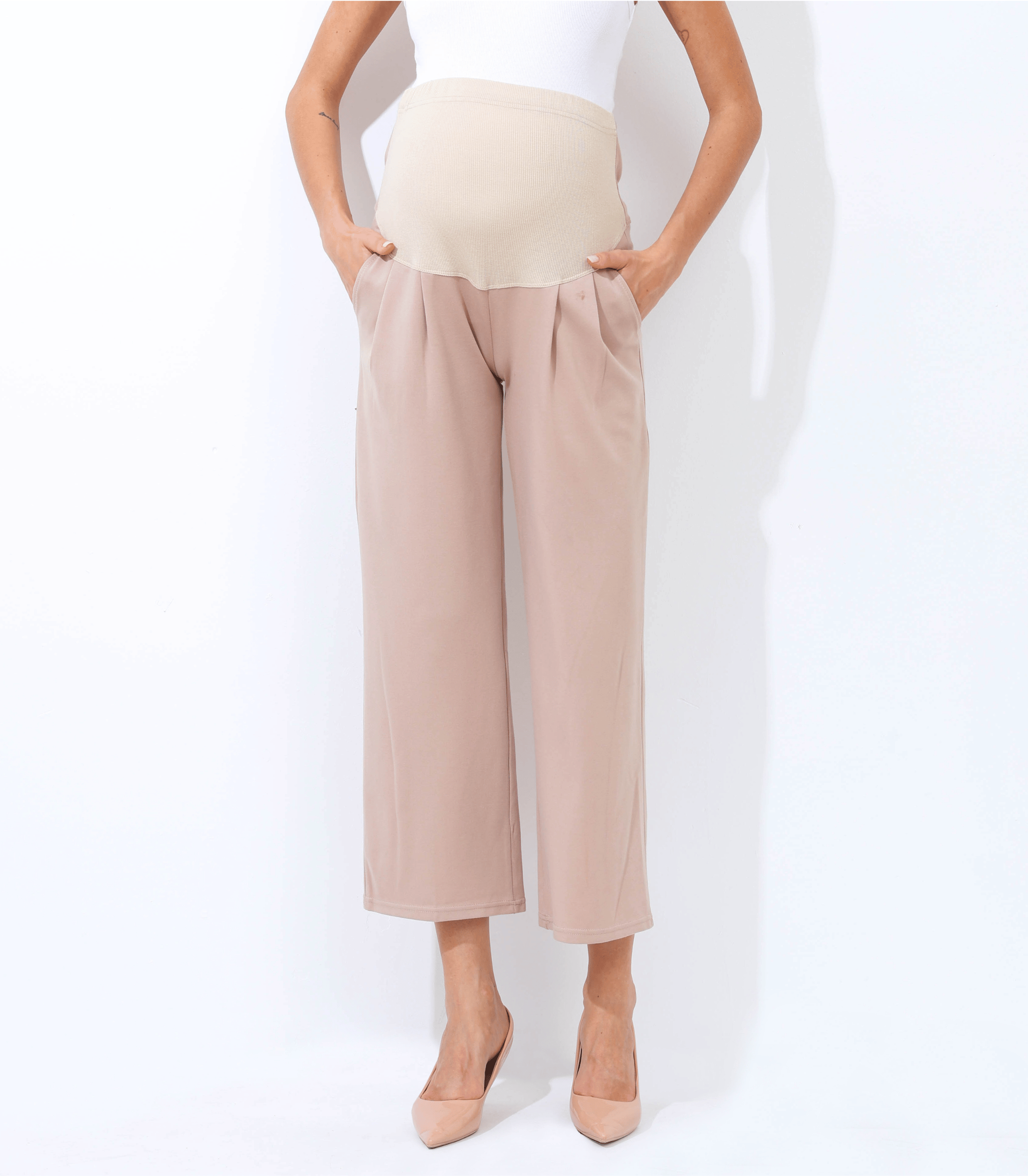 Alina Mae Maternity - Wholesale Pants - Maternity - Maternity Wide Leg Pant Wear to Work Office Pants17