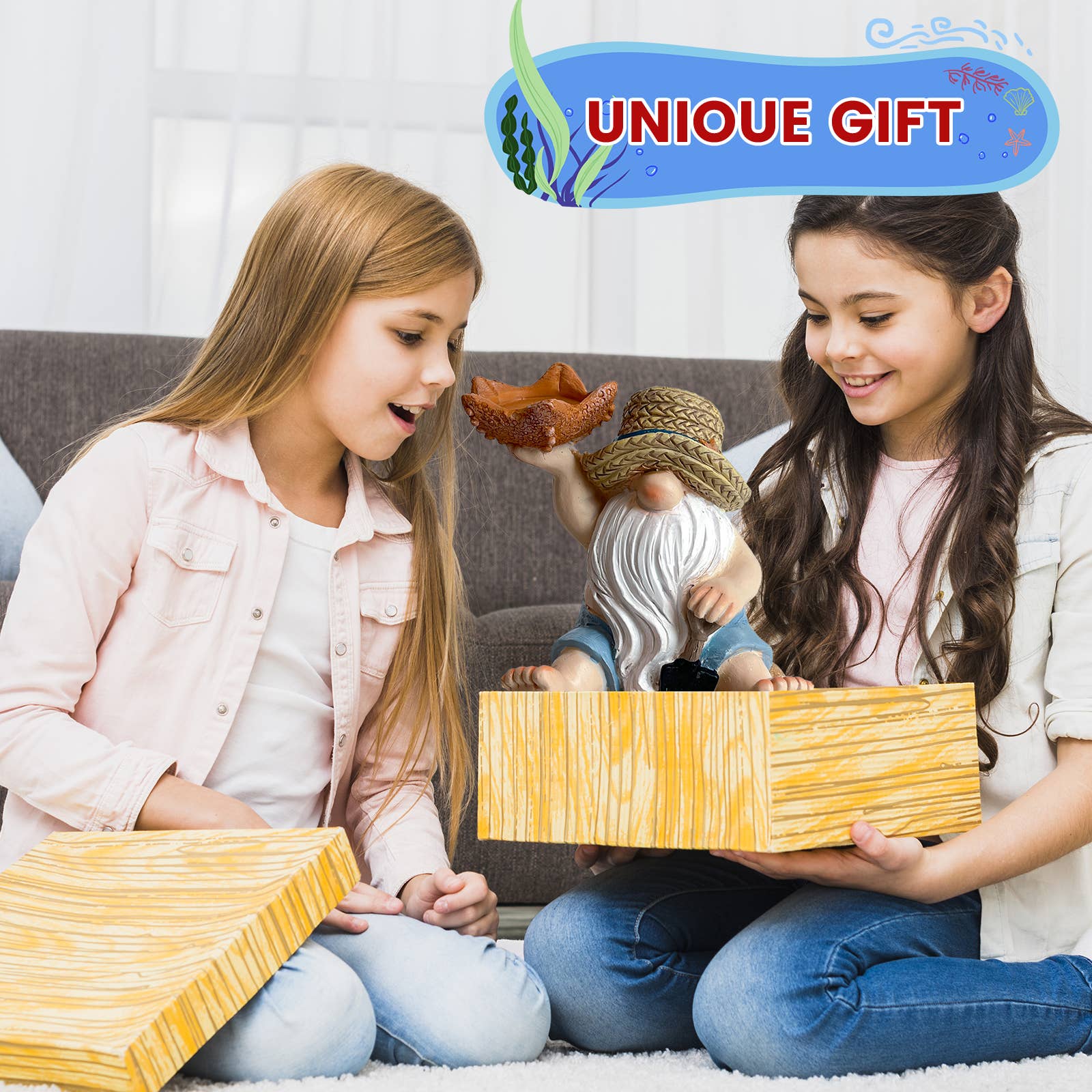 Liffy - Wholesale Candle Holder - Beach Gnome Resin Candle Holder Figurine Coastal Decor15