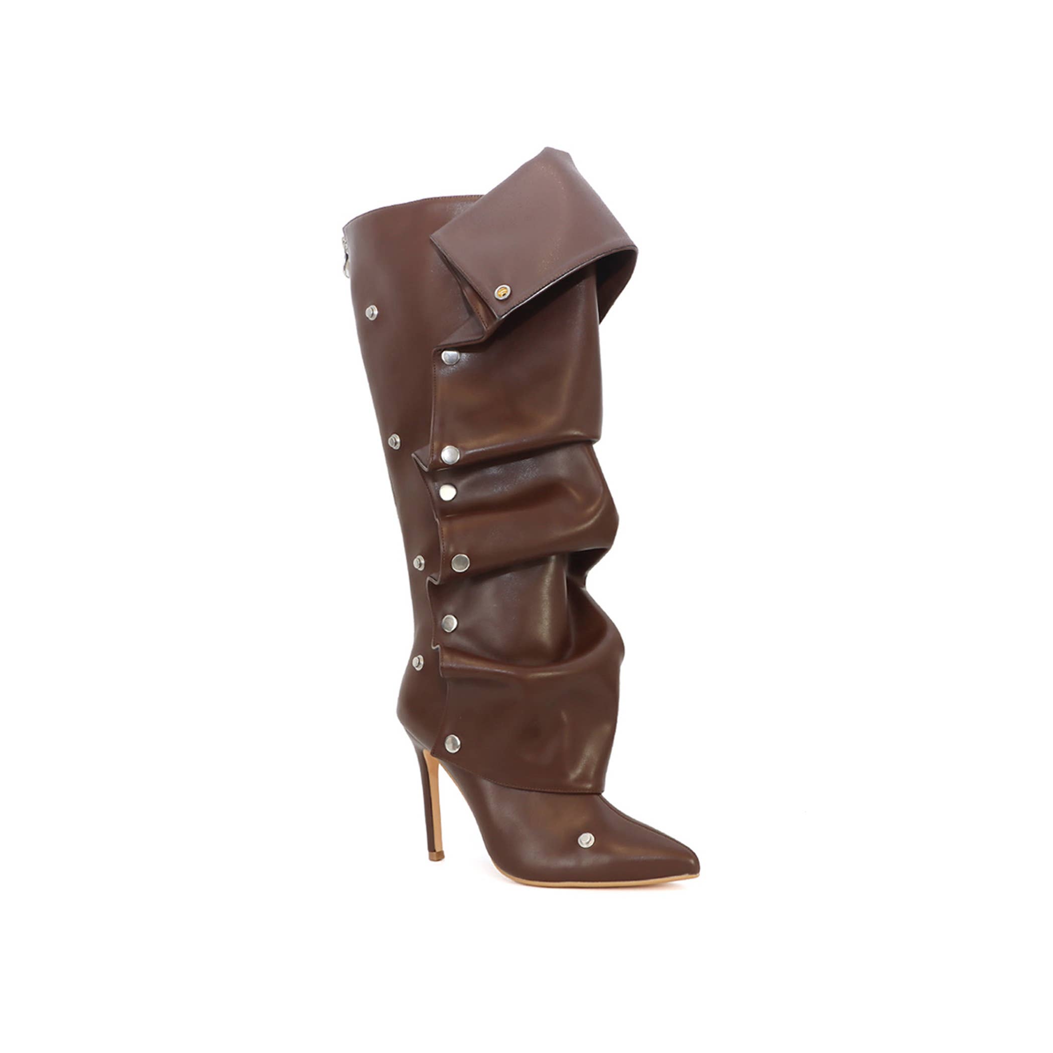 Stella Shoes - Wholesale Boots - Women's - YI-NAYLA-39 WRINKLED FRONT POINTY HEEL AND TOE BOOTS1