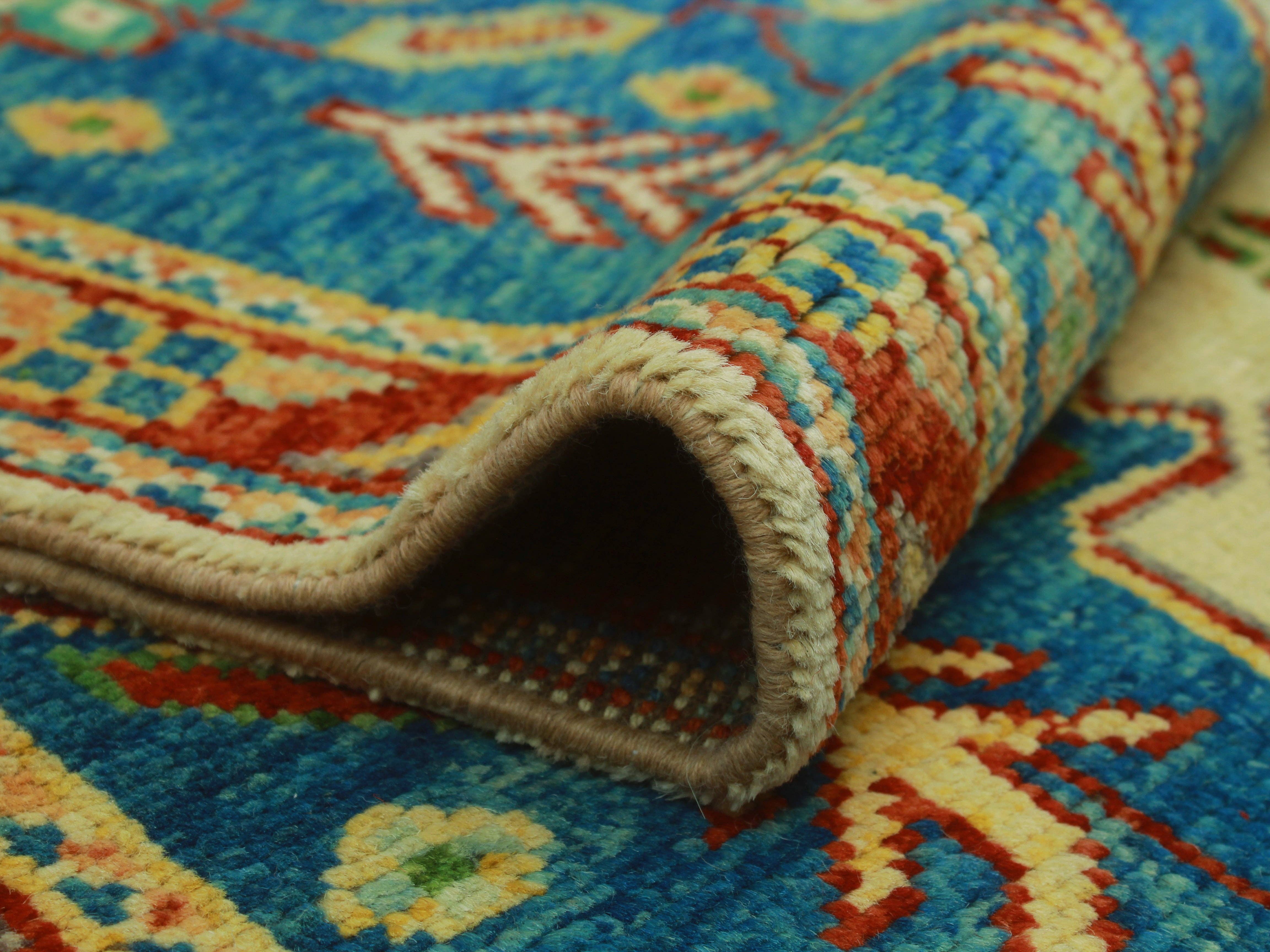 Noori Rug - Wholesale Area rug - Balochi Samime Ivory/Rust Rug, 4'11" x 6'6"2