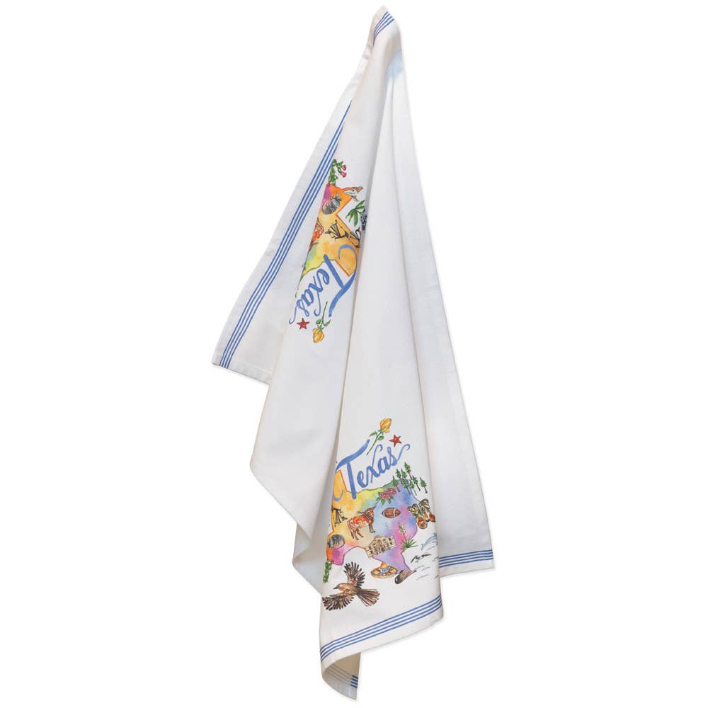 Boston International - Vente Torchons - Ensemble de 2 torchons en coton de 28 po de la collection TX Texas State2