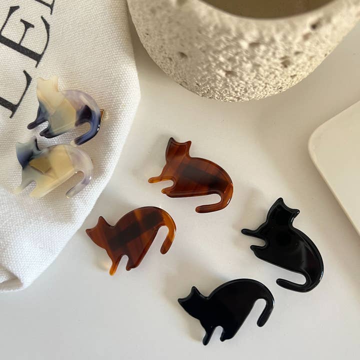 SoapElenGlen - Wholesale Hair Clip - Women's - Adorable Cat - Inspired Animal Acetate Hair Claw Clip1