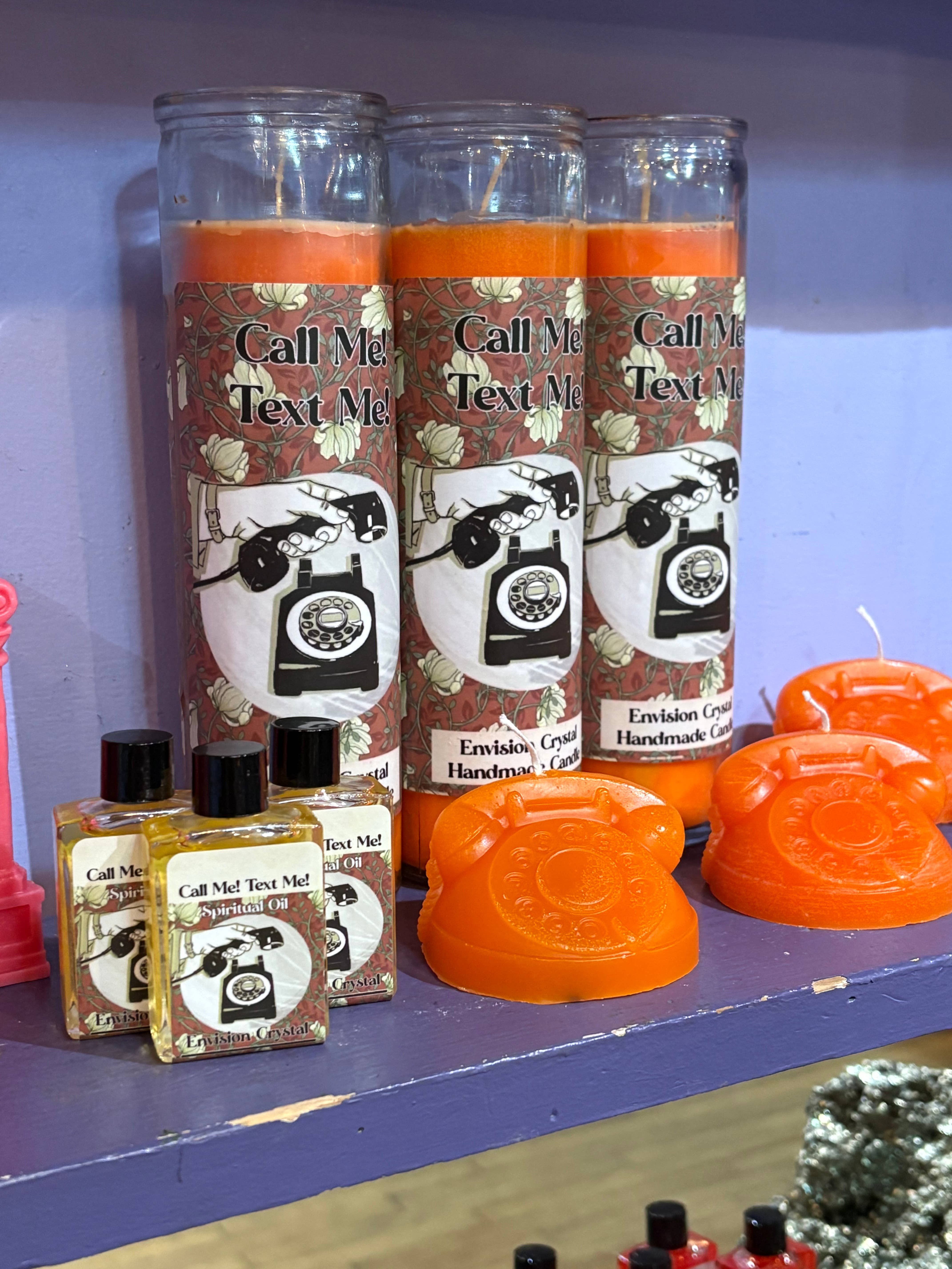 Envision Crystal - Wholesale Jar/Filled Candle - Call Me Text Me! 7 Day Candle - Scented and Blessed2