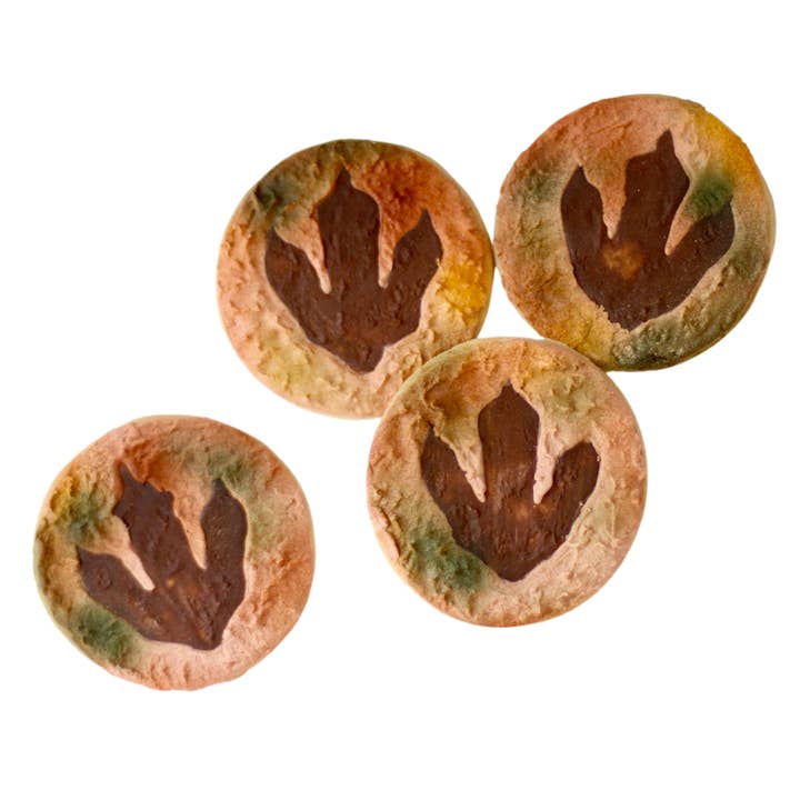 Dinosaur Footprint Cookies for wholesale by Sweet Sanctions LLC
