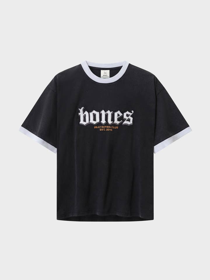 Billy Bones Club – wholesale T-shirt – Unisex – Bones Classic Ringer T-shirt - Vintage Svart/Vit0