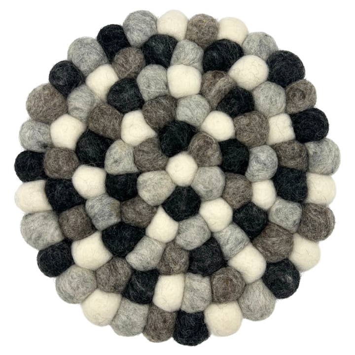 AW Artisan - Wholesale Coasters - Round Felt Pad - 20 cm, Gray2